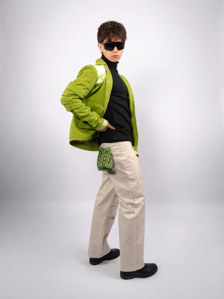 Wide fit cotton cargo pants